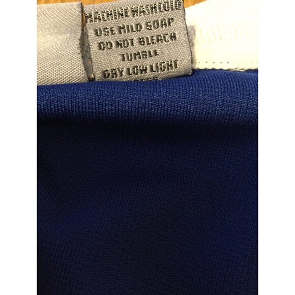 Vintage Regal Wear Blank Blue Basketball Jersey Red & White Trim Size L - Picture 5 of 8